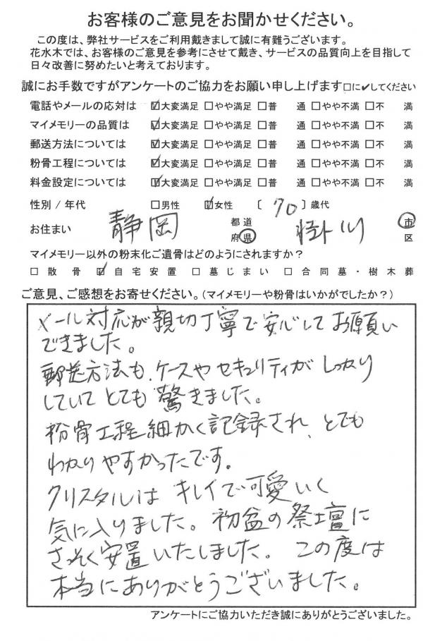 メール対応が親切丁寧で安心してお願いできました