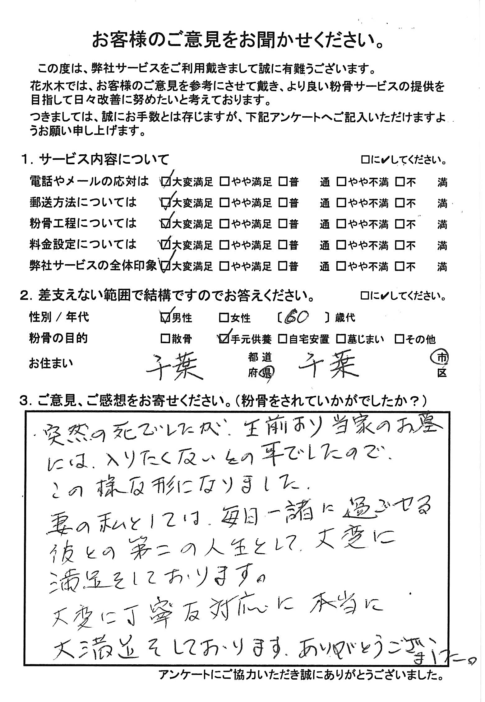 当家のお墓には入りたくないとの事