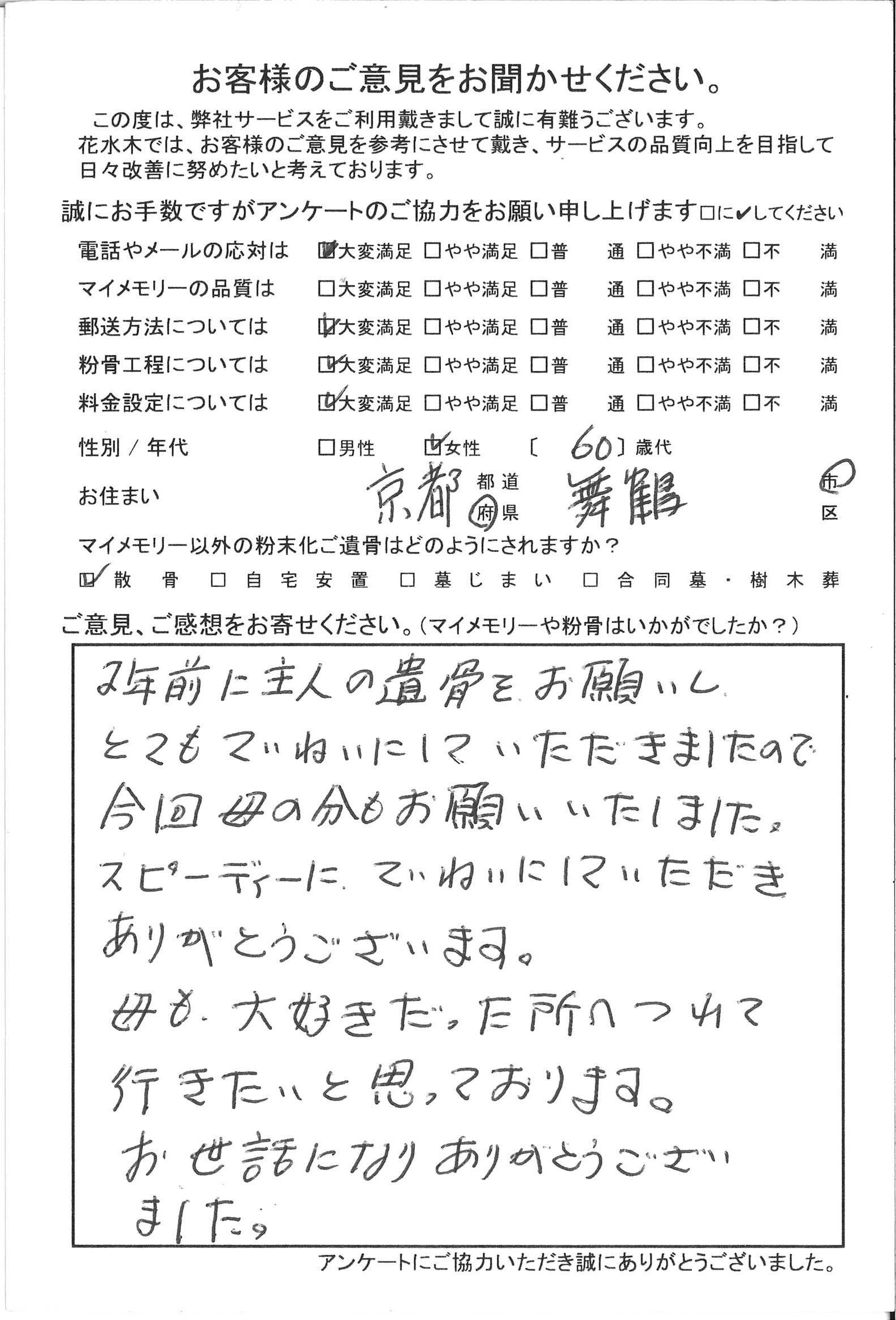 スピーディーに丁寧にして頂きありがとうございます。