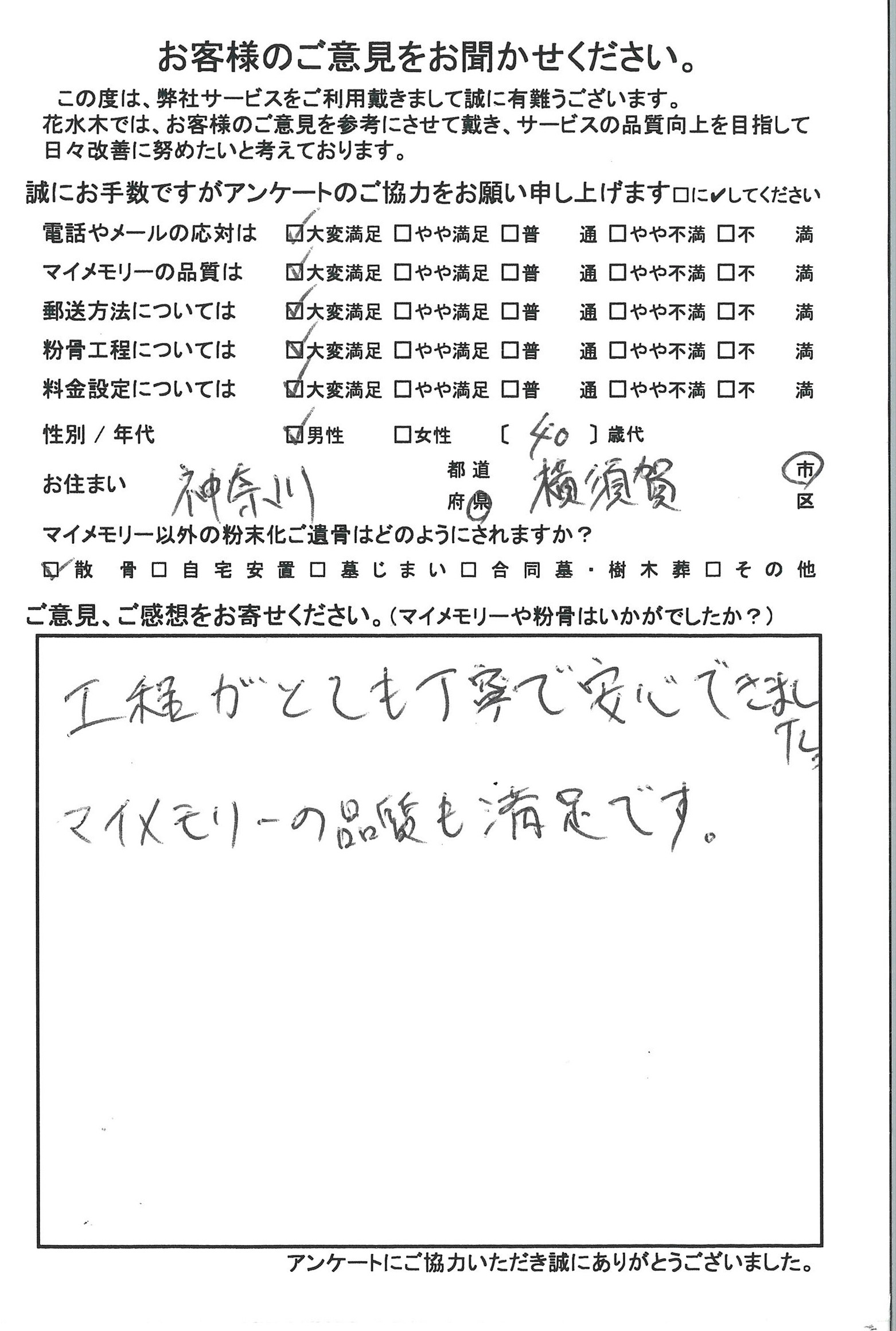 工程がとても丁寧で安心できました。