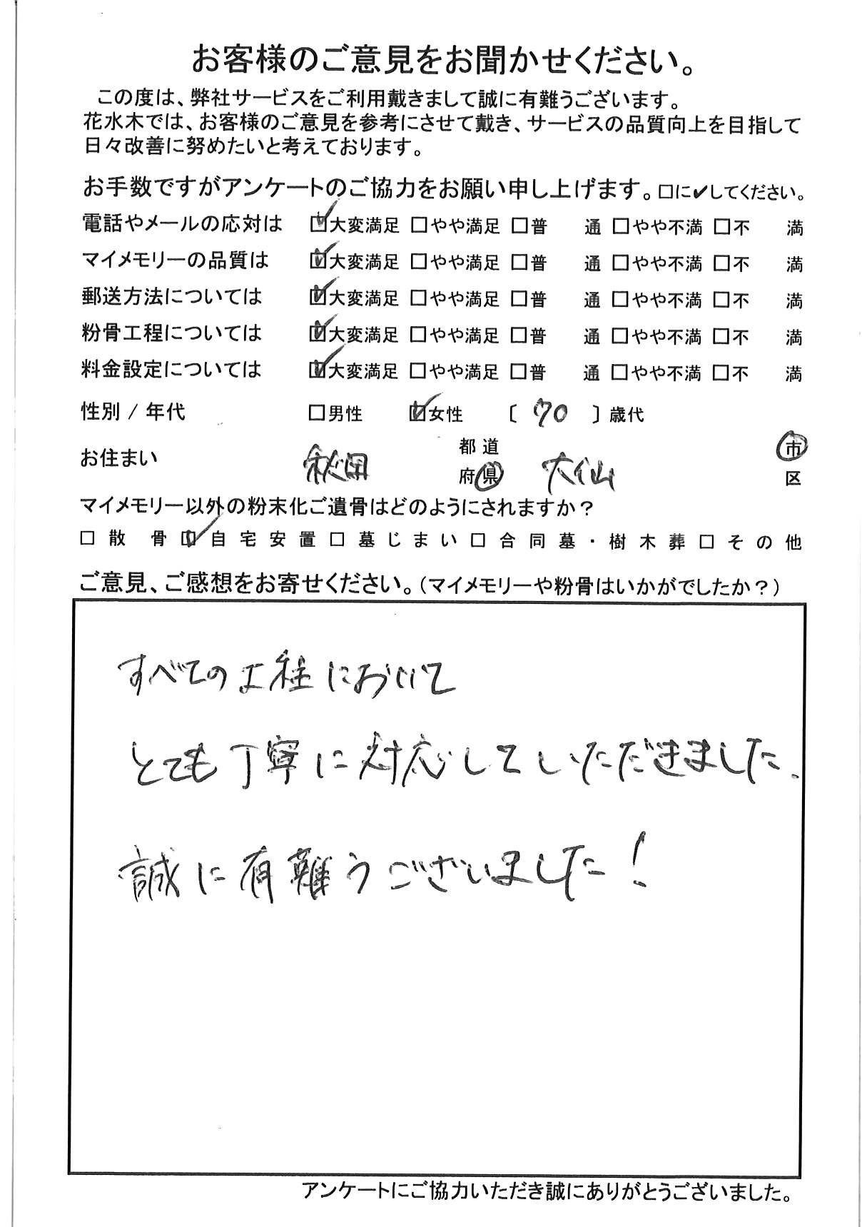 とても丁寧に対応していただきました