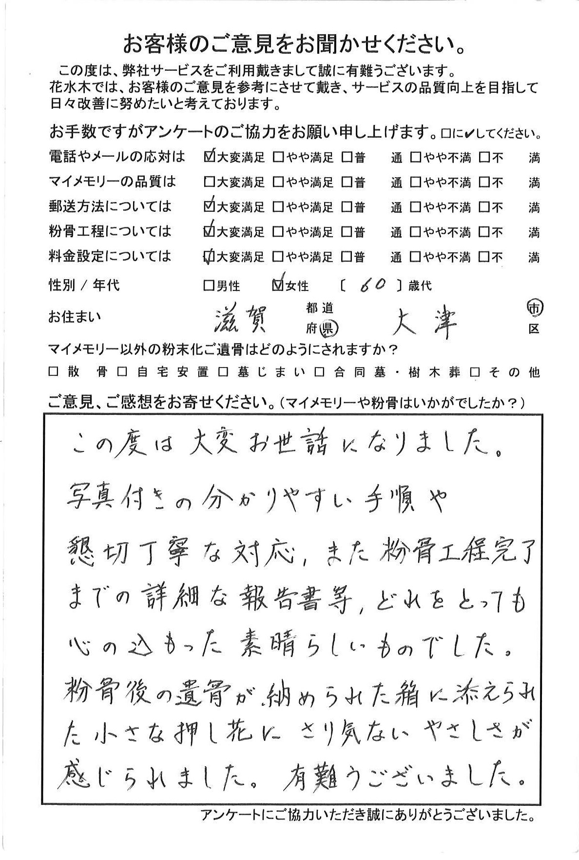 どれをとっても心の込もった素晴らしいものでした